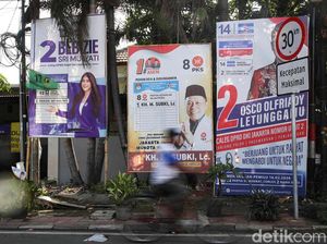 APK Masih Terpajang di Ibu Kota Jakarta Meski Masa Tenang
