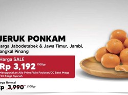 Rayakan Imlek, Jeruk Ponkam Mulai dari Rp 2 Ribuan di Transmart Full Day Sale
