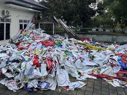 3 Hari Masa Tenang, Ratusan APK di Pangkalpinang Dicopot Paksa