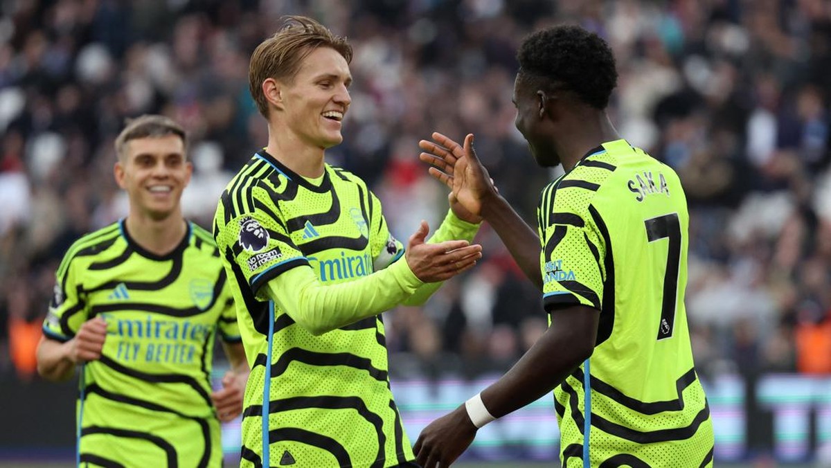 Arsenal mencetak 21 gol dalam lima pertandingan terakhir di Premier League (Foto: REUTERS/HANNAH MCKAY)