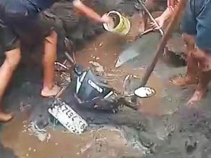 Hujan Deras di Karangasem, Rumah-Motor Terendam Pasir dan Lumpur