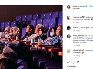 Masa Tenang Pemilu, Ganjar Nonton Film Bareng Istri di Bioskop Jogja