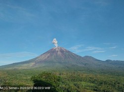 Gunung Semeru Kembali Erupsi Semburkan Abu Vulkanik Setinggi 800 Meter