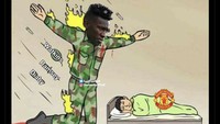 Gawang MU memang sekali dibobol Villa, tapi karena Andre Onana bikin sejumlah penyelamatan ia tetap disanjung sebagai juru selamat. Foto: dok. Internet/X (Twitter)