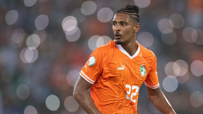 ABIDJAN, IVORY COAST - FEBRUARY 7:   Sebastien Haller of Ivory Coast during the TotalEnergies CAF Africa Cup of Nations semi-final match between Ivory Coast and DR Congo at Olympic Stadium of Ebimpe on February 7, 2024 in Abidjan, Ivory Coast. (Photo by Visionhaus/Getty Images)