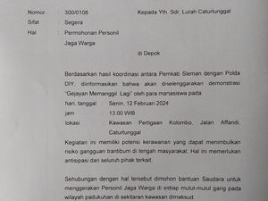 Viral Surat Permohonan Jaga Warga Demo di Gejayan, Pemkab Sleman Buka Suara Viral Surat Permohonan Jaga Warga Demo di Gejayan, Pemkab Sleman Buka Suara