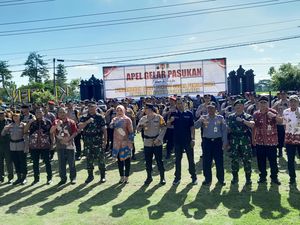 Ribuan Personel TNI-Polri di Klaten Disiagakan Jelang Pemungutan Suara