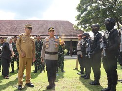 Jelang Pemungutan Suara, Polres Kebumen Gelar Apel Pergeseran Pasukan