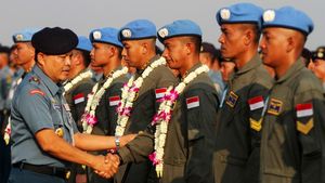 Satgas Maritime Task Force TNI Konga XXVIII Tiba di Tanah Air