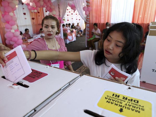 Suasana Pemungutan Suara di Denpasar
