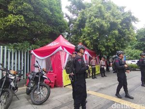 Hari Pencoblosan, Pengamanan di Kantor Bawaslu RI Diperketat