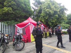 Hari Pencoblosan, Pengamanan di Kantor Bawaslu RI Diperketat