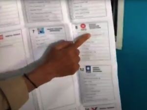Banyak Surat Suara Sudah Tercoblos di Salah Satu TPS di Bandar Lampung