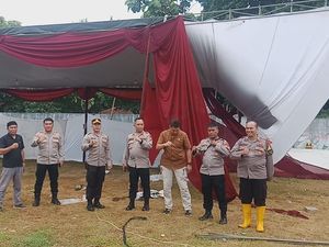 3 TPS di Pesanggrahan Jaksel Ambruk, Kotak dan Surat Suara Aman