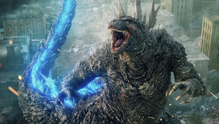 Cuplikan adegan dalam film Godzilla Minus One (2023).