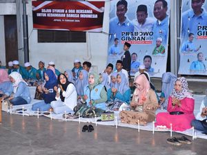 Unggul Hitung Cepat, Relawan Prabowo-Gibran di Jepara Gelar Doa Bersama