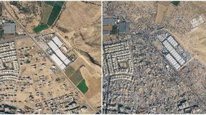 Foto Before-After Migrasi Pengungsi Palestina di Rafah