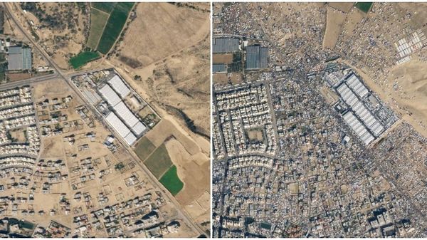 Foto Before-After Migrasi Pengungsi Palestina di Rafah