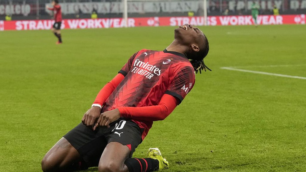 Rafael Leao akhiri puasa gol (AP/Antonio Calanni)