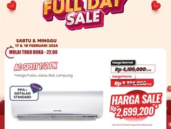 Serba Murah Cuma di Transmart Full Day Sale! AC Split 1/2 PK Diskon Rp 1,4 Juta