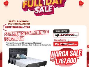 Tempat Tidur Rp 1 Jutaan Cuma di Transmart Full Day Sale