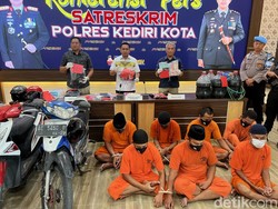 Awal Tahun Polres Kediri Kota Ungkap 8 Kasus, 7 Orang Jadi Tersangka