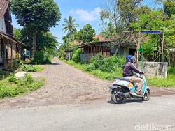 Penampakan Jalan yang Gagal Dapat Bantuan Paving Caleg NasDem Banyuwangi