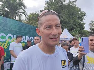 Momen Sandiaga Lari Melintasi Rumah Prabowo, Sapa Presiden Terpilih