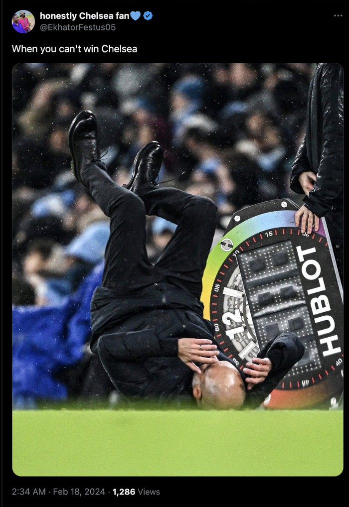 Meme Man City vs Chelsea 1-1