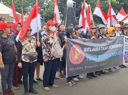 Massa Gerakan Keadilan Rakyat Longmarch ke Bawaslu, Protes soal Pemilu