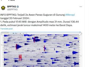 Merapi Muntahkan Awan Panas 2 Kali dalam 5 Menit Petang Ini Merapi Muntahkan Awan Panas 2 Kali dalam 5 Menit Petang Ini