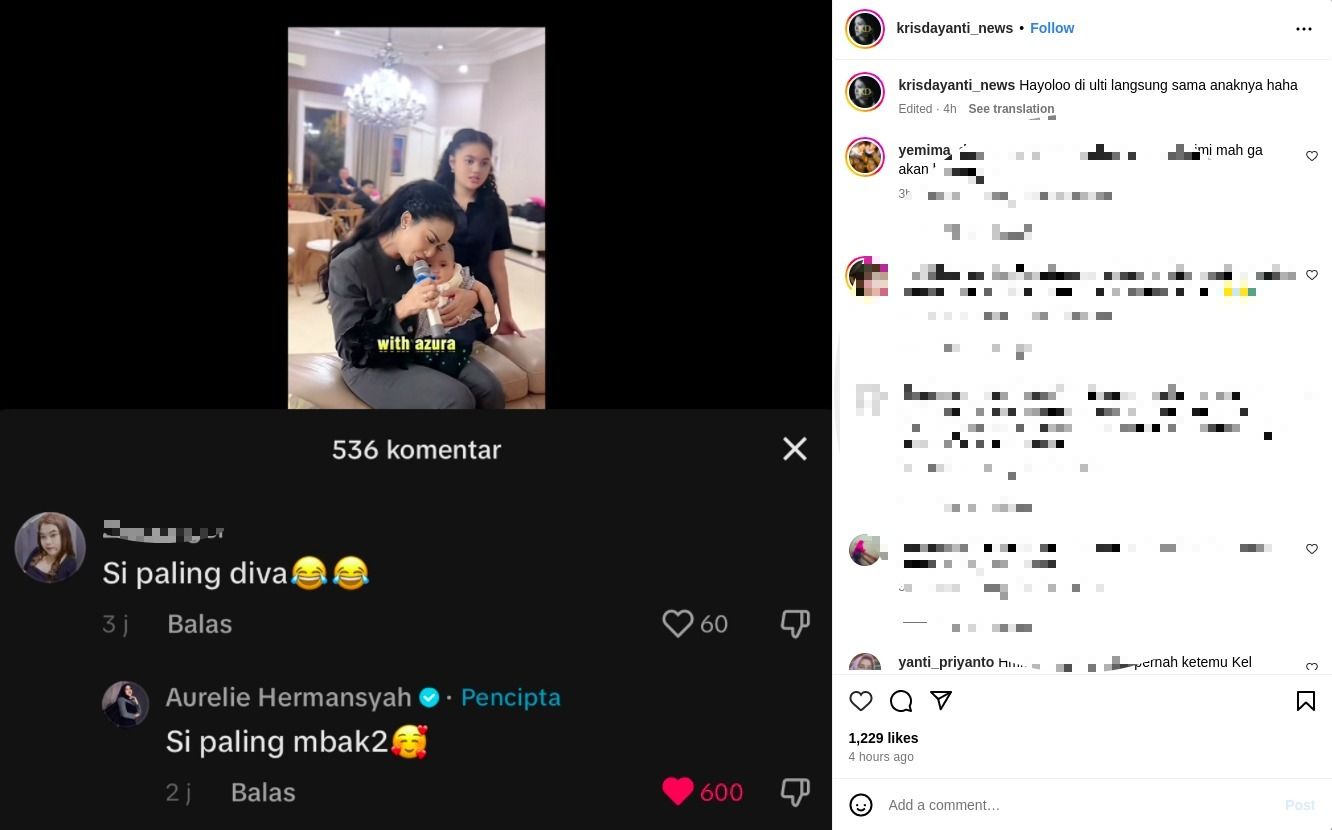 Balasan Aurel Hermansyah