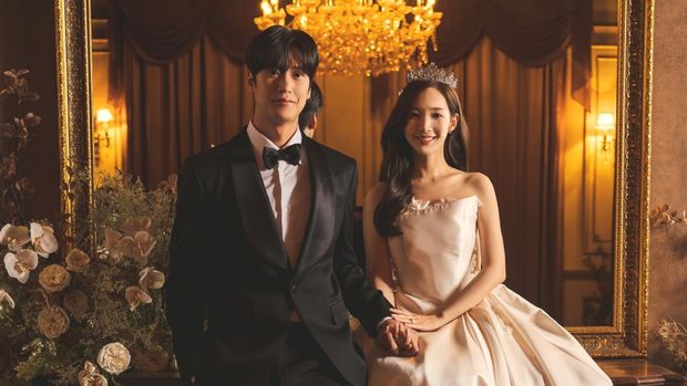 Foto pernikahan Park Min Young dan Na In Woo, pasangan drama Korea Marry My Husband