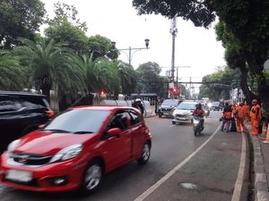 Massa Demo Bubar, Jalan Imam Bonjol Jakpus di Depan KPU Dibuka