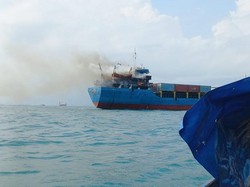 Kapal Kargo Terbakar di Perairan Batam, 1 ABK Alami Luka Bakar
