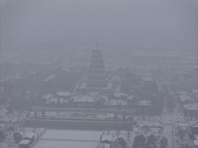 Penampakan Kabut Tebal Selimuti Kota Xian China