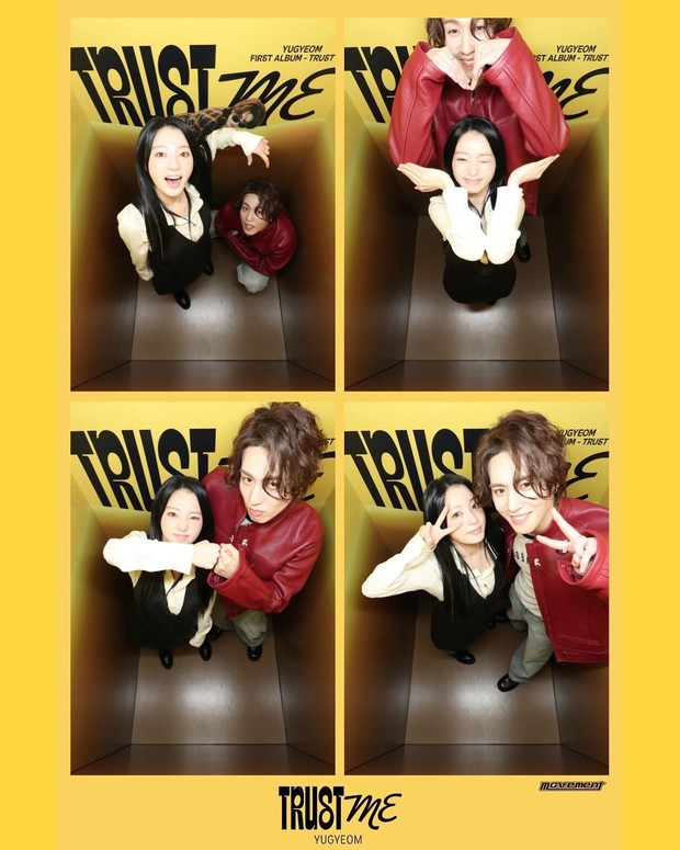Potret Yugyeom bersama Song Ha Yoon dalam listening party 'Trust Me'