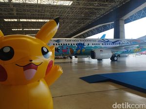 Penampakan Pesawat Pokemon dari Garuda Indonesia yang Menggemaskan