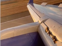 Ngeri, Tengah Terbang Rekam Sayap Pesawat Pecah