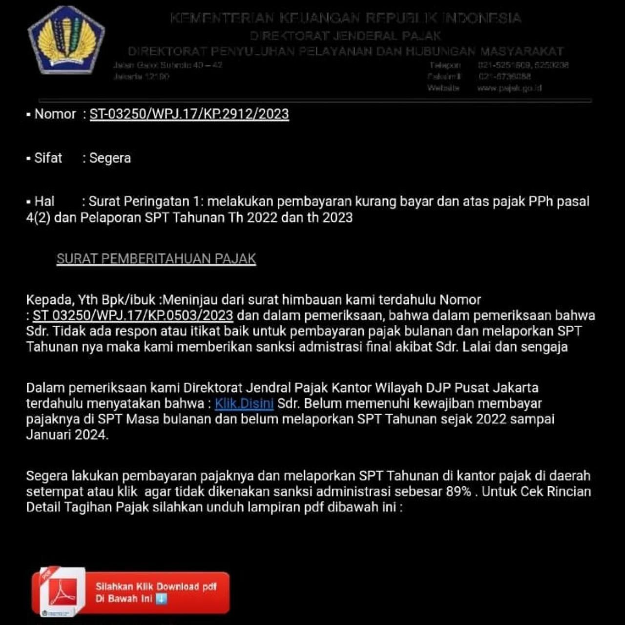 Bukan Email Dari Pajak, Waspadai Metode Phising Ini!