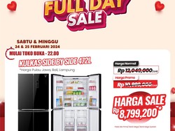 Kulkas Dua Pintu di Transmart Full Day Sale Diskon 3 Jutaan