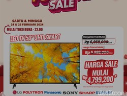 Sikat! TV LED 50 UHD Smart TV Diskon Jumbo di Transmart Full Day Sale