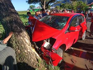 4 Orang Sekeluarga Boncengan Motor Tabrakan di Bolmong, Ibu-Anak Tewas