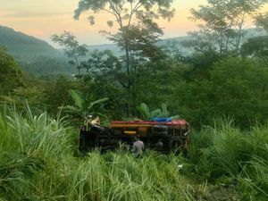 Truk Bawa Grup Kesenian Masuk Jurang di Pasuruan, 2 Orang Tewas Truk Bawa Grup Kesenian Masuk Jurang di Pasuruan, 2 Orang Tewas