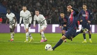 PSG di tempat kedua dengan 15 penalti. Persentase keberhasilannya 73 persen (AP/Michel Euler)
