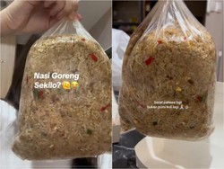 Viral Netizen Beli Nasi Goreng Porsi Jumbo, Beratnya 1 Kg!