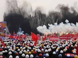 Ada Ledakan Dahsyat Saat Kim Jong Un Groundbreaking Apartemen