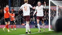 Haaland langsung membungkam keraguan, dirinya borong lima gol dalam kemenangan City atas Luton Town pada lanjutan Piala FA, Rabu (28/2) dini hari WIB (Getty Images)