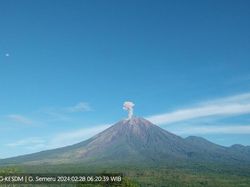 Semeru Kembali Erupsi 2 Kali dalam 6 jam, Ketinggian Abu Vulkanik 500-900 M