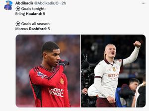 Meme Menohok 5 Gol Haaland Vs Rashford